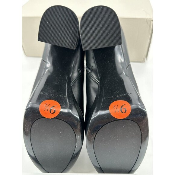 MARC FISHER Rublia 2 Womens Black Platform Bootie Heel Faux Leather Boots 9.5 M - Picture 9 of 10